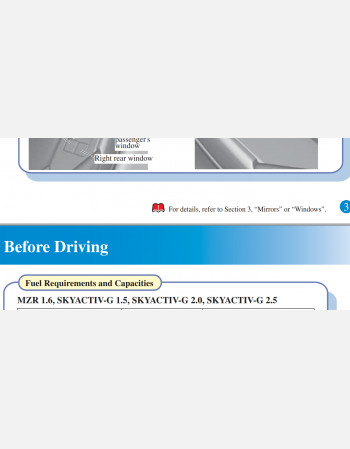 mazda axela - mazda3 2014 - 2016 owners quick guide